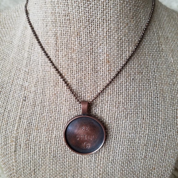 Whatsmyis Jewelry - Be Still NWT Hand Stamped Inspirational Necklace